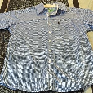 Cinch Blue and White Patterned Men's Shirt